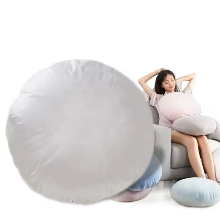 Núcleo de almohada redondo de algodón de varios tamaños, cojín blanco suave, núcleo de relleno, cojín redondo, núcleo Interior para el hogar - 1