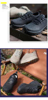 Dos usan hombres commuter low-top senderismo zapatos de piel de becerro transpirable impermeable oro V inferior resistente al desgaste garantía de calidad un año - details 7