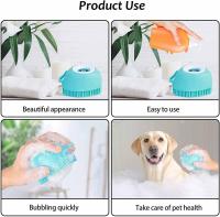 Cepillo de baño para perros y gatos, de silicona suave, de goma, para el cuidado de mascotas, dispensador de champú, cepillos para cachorros, gatos, ducha, aseo de pelo, limpieza, estropajo para perros de pelo corto, gatos, ducha, color rosa - details 1
