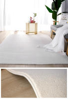 Alfombra de Terciopelo de Coral Gris Gruesa, Antideslizante, Ideal para Sofá de Estar, Dormitorio, Balcón - details 11