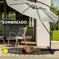 Paraguas de aluminio con manivela 300/350 cm de diámetro Protección UV Impermeable para mercado - details 15