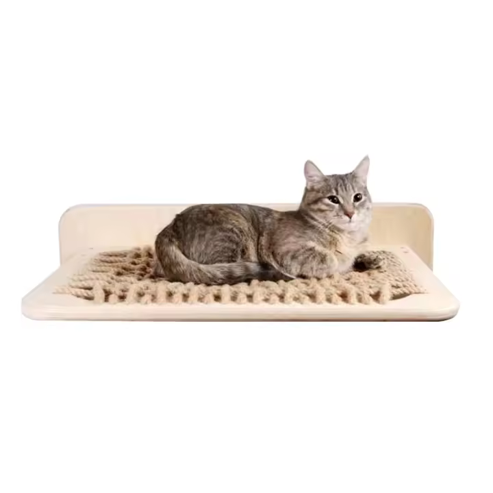 Hamaca montada en la pared para gatos, poste de rascado de cuerda de Sisal, torre de ￡rbol, casa de juguete para gatitos, rascador para gatos, marco de plataforma para escalar - 1