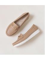 Zapatos de cuero pequeños de un solo paso 2025, nuevo estilo, zapatos planos de una sola línea para mujer, mocasines casuales profesionales - details 9