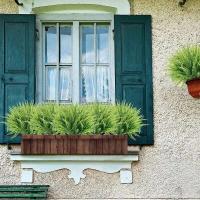 Planta de helecho artificial, hojas verdes falsas, plantas artificiales, fardos de hierba, decoración del hogar, interior, exterior, porche, jardín - details 3