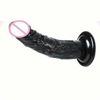 Consoladores negros suaves con ventosa para adultos, pene, Juguetes sexuales realistas, Consolador Anal, pene, Consolador - details 0