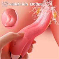 Juguetes sexuales sexis para adultos, vibrador para lamer lengua y pezón, masturbación femenina, punto G, estimulador de vibración Anal, consolador de penetración - details 1
