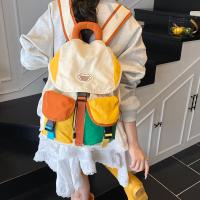 Bolsas para padres e hijos de 2 tamaños a juego de colores, mochila escolar con cordón multibolsillo de estilo coreano, mochila de nailon de gran capacidad para niños - details 5