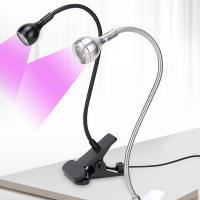 Luz UV Led Flexible Mini Secador de Gel para Arte de Uñas DIY Lámpara de Escritorio con Clip-On - details 0
