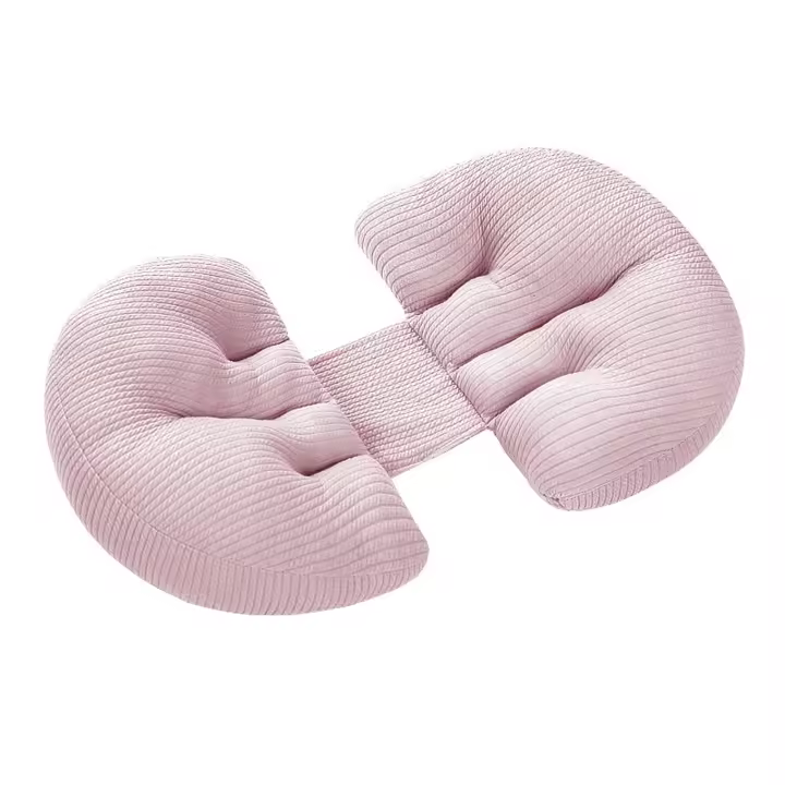 Cojines, almohadilla de maternidad en forma de U para dormir, almohadilla lumbar-rosa - 1
