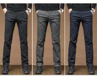 Pantalones informales gruesos de lana para hombre, nuevos pantalones cálidos rectos ajustados para invierno, pantalones informales de negocios para oficina, moda coreana para hombre - details 7