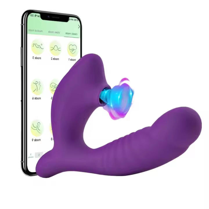 Vibrador de succión inalámbrico Bluetooth para mujer, estimulador de clítoris, masaje de punto G, consolador, Juguetes sexuales vaginales para adultos - 1