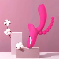 Leten 3 en 1 consolador con ventosa para clítoris vibrador para mujeres clítoris punto G lengua lamiendo estimulador de vacío juguetes sexuales productos para adultos para mujeres - details 5