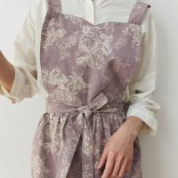 Delantal de cocina elegante portátil exquisito con bolsillos delantal de limpieza Retro con espalda cruzada delantal repelente al agua para mujer - details 8