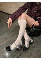 Nuevo francés Xiaoxiangfeng tacón grueso Mary Jane temperamento versátil color coincidencia de zapatos individuales de tacón alto - details 45