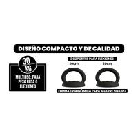 Juego de Mancuernas Ajustables 4 en 1 con Barra Recta de Conexión, Discos