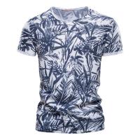 Novedad de verano, camiseta estampada, camisa de fondo para hombre con cuello redondo a la moda, top informal para hombre - details 2