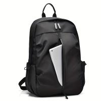 Moqueta Ligera de 20L Mejorada para Hombres y Mujeres con Compartimento para Portátil y Puerto de Carga USB - Correas Ajustables, Poliéster para Viajes, Trabajo, Escuela, Negocios - Carbón, Bolso de Transporte |   Diseño minimalista |   Textura Suave, Moc - details 1