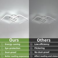 50W Plafon LED Techo Regulable, Lampara Techo con Mando a Distancia 3000K-6500K 59cm, Moderno Lamparas de Techo Salon Cuadrado para Dormitorio Salon Baño Cocina Comedor Pasillo - details 54