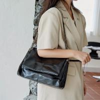 ANNMUU Bolso bandolera ajustable de gran capacidad para mujer con correa de cadena desmontable, bolso de hombro con cierre magnético para ir al trabajo, ir de compras y uso diario - Blanco/Negro - details 4