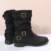 Ttom ots planos con punta redonda y media varilla para mujer, talla grande, otoño e invierno - details 0