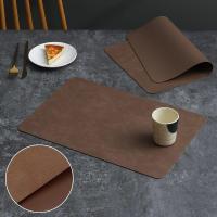 Mantel Individual impermeable, resistente al desgaste, a prueba de aceite, tapete de mesa rectangular de cuero PU aislante del calor, vajilla - details 5