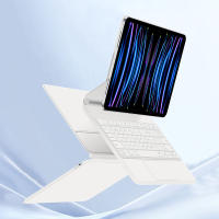 AJIUYU-Teclado mágico Español para iPad Pro, 11 pulgadas, 4, 3, 2, 2018-2022, iPad Air 5, 4, 10,9, Tableta inteligente, Teclado magnético Blanco - details 6