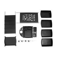 Carro de salón con 4 cajones lisos para salones de uñas, instalaciones médicas, peluqueros, clínicas para mascotas, PP negro 37*34*88cm/14,57*13,39*34,65 pulgadas - details 6
