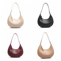 Bolso de hombro de media luna de cuero PU para ocio, bolso Retro Vintage de Color sólido para axila, bolso de media luna, bolso para axila para mujer - details 1