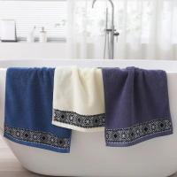 Toalla de cara bordada 100% algodón, juego de baño de lujo para Hotel, ducha, toalla turca suave y muy absorbente para gimnasio - details 2