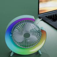 Xiaomi-ventilador portátil recargable por USB, dispositivo eléctrico con LED, 7 colores, 180 ° , ajustable, 3 velocidades, para verano - details 8