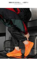 Zapatillas de correr con plataforma para hombre Zapatillas naranjas transpirables de punto informales a la moda Zapatos antideslizantes para deportes al aire libre - details 18
