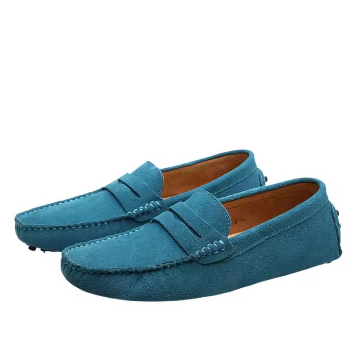 Mocasines de Talla Grande 50 para Hombre Zapatos de Cuero de Ante de Alta Calidad - 1