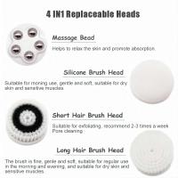 Cepillo de limpieza Facial eléctrico 4 en 1, dispositivo de limpieza Facial recargable giratorio sónico resistente al agua, limpiador de poros, herramienta de cuidado de la piel - details 13