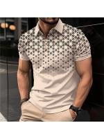 Polo de verano 2025 para hombre, manga corta, top de moda popular, estampado, corte ajustado. - details 26