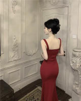 Elegante Vestido Largo de Noche Hepburn Ajuste Delgado, Acentuador de Figura - details 8