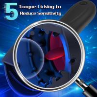 Entrenador de glande sexual para hombre, masturbador masculino, vibrador de estimulación del glande, masajeador de pene, entrenador retardante, Juguetes sexuales - details 8