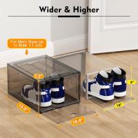 Organizador de Zapatos Cajas Transparentes Apilables de Plástico Paquete de 6 - details 1