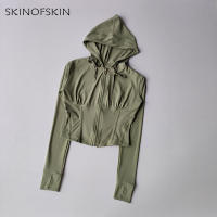 Sudadera Deportiva con Capucha de Cierre de Cremallera Estilo Corto, Ajuste Delgado, Secado Rápido, Para Mujeres al Aire Libre, Yoga, Fitness Top de Fitness de Manga Larga, Otoño - details 7