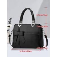Bolso de moda con decoración de lazo de color sólido para desplazamientos, esencial para las mamás que salen, bolso minimalista de gran capacidad Mochila de lujo de alta gama - details 4