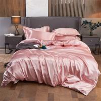 Juego de Ropa de Cama de Color Sólido Lujo Rayon Satén Funda de Edredón Kit de Tamaño Twin Queen King 2pcs/3pcs/4pcs - details 3