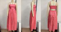 Vestido largo a rayas para mujer, ribete sin mangas con tirantes, cuello delgado, playa y fiesta, 2024 - details 1