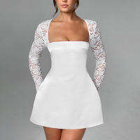 Vestido de encaje con corte bajo y cintura alta, estilo sexy, novedad de verano, ropa de mujer M24DS193 - details 8