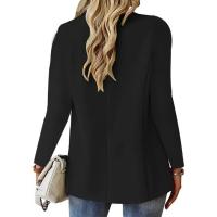 Blazer de primavera para mujer, Blazer elegante de oficina, otoño informal, blanco y negro, manga larga, bolsillo, corte ajustado, nuevo estilo, Blazer para mujer - details 2