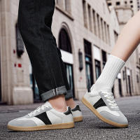 Zapatos informales de suela blanda para hombre, tablero de fondo plano, tendencia de moda de entrenamiento alemán, otoño, nuevo - details 8