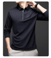 Nuevo POLO ajustado de manga larga, top de punto fino para hombre - details 16