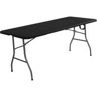 Mesa Plegable Portátil Multifuncional, 180x74x74cm, Imitación a Madera, Marrón - details 6
