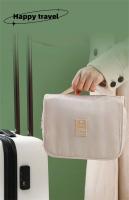 Neceser de viaje grande para cosméticos, neceser portátil con gancho para colgar, impermeable, estuche de maquillaje para almacenamiento en el baño - details 9