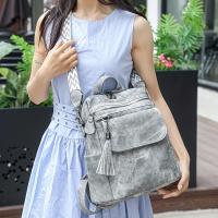 Mochila Grande y Elegante para Mujer - Bolso de Viaje Oxford Casual Vintage con Correas Ajustables, Adorno de Borla y Cierre de Cremallera para Vacaciones - details 7