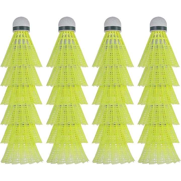 Paquete de 24 volantes de nailon para bádminton, volantes de plumas de nailon para bádminton, estables y duraderos