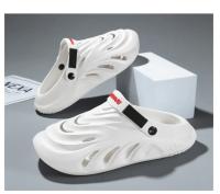 Sandalias que usan los hombres en verano, antideslizantes de suela gruesa, zapatos con orificios con sensación de mierda para conducir, geniales zapatillas de bolsa de gran tamaño de doble propósito de playa - details 10